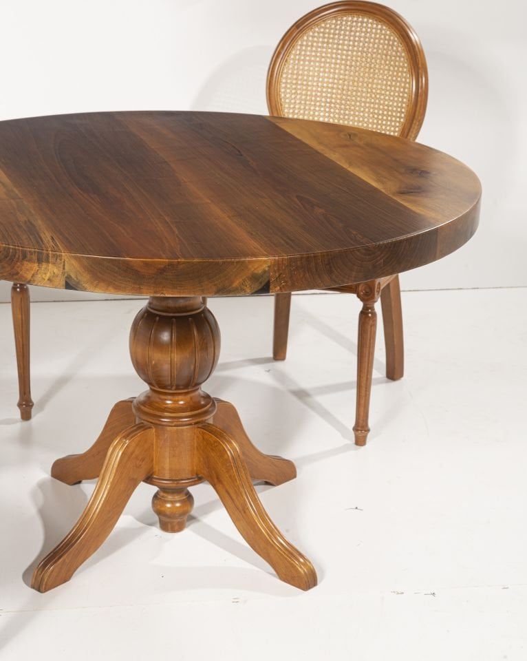 SARAY CEVİZ MASA KLAS SANDALYELİ