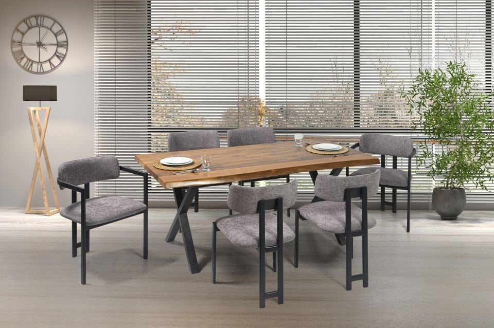 CEVİZ KÜTÜK MASA TAKIMI